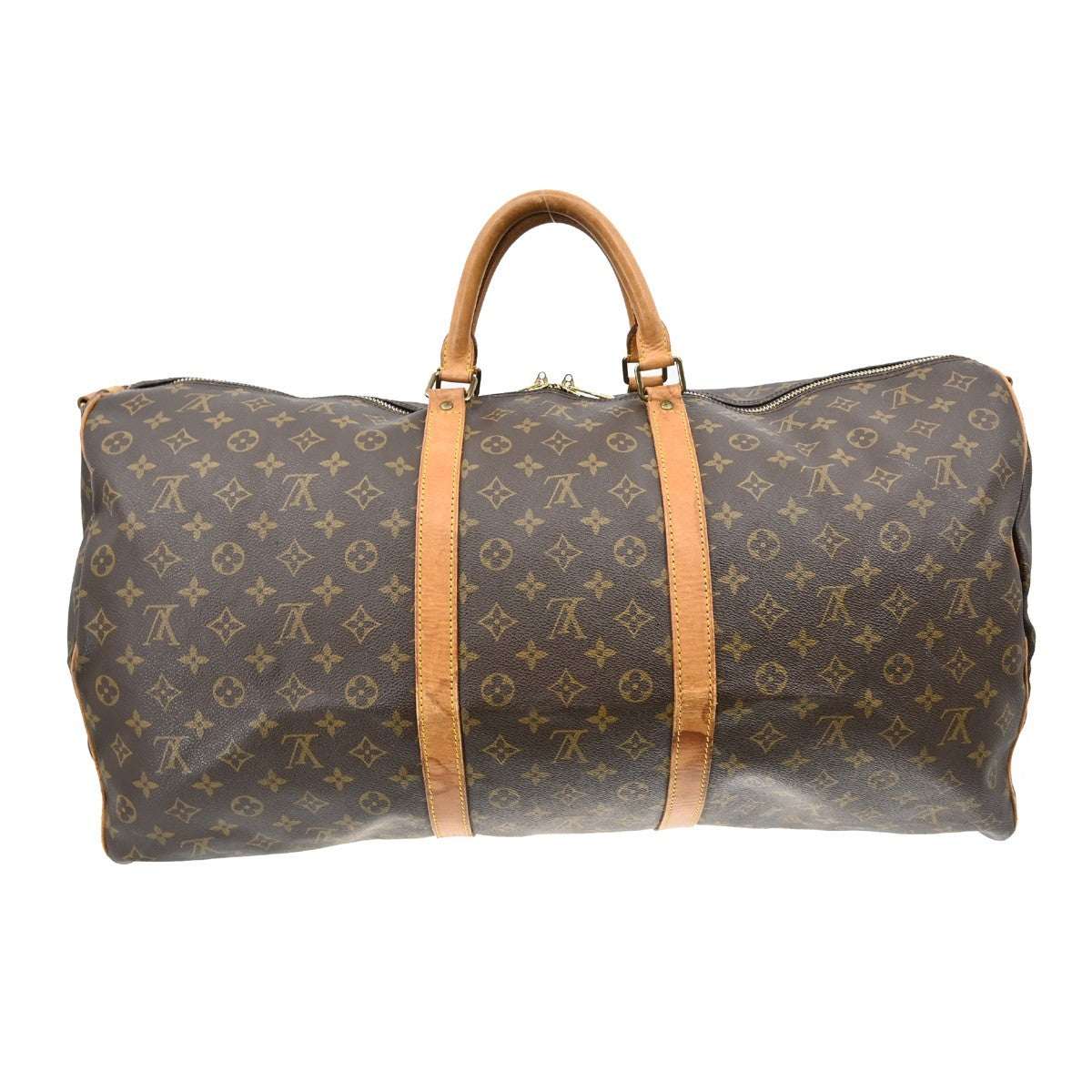 Louis Vuitton Keepall Bandouliere Bag Monogram Canvas Brown Canvas Travel Bag Bag (Pre-Owned)
