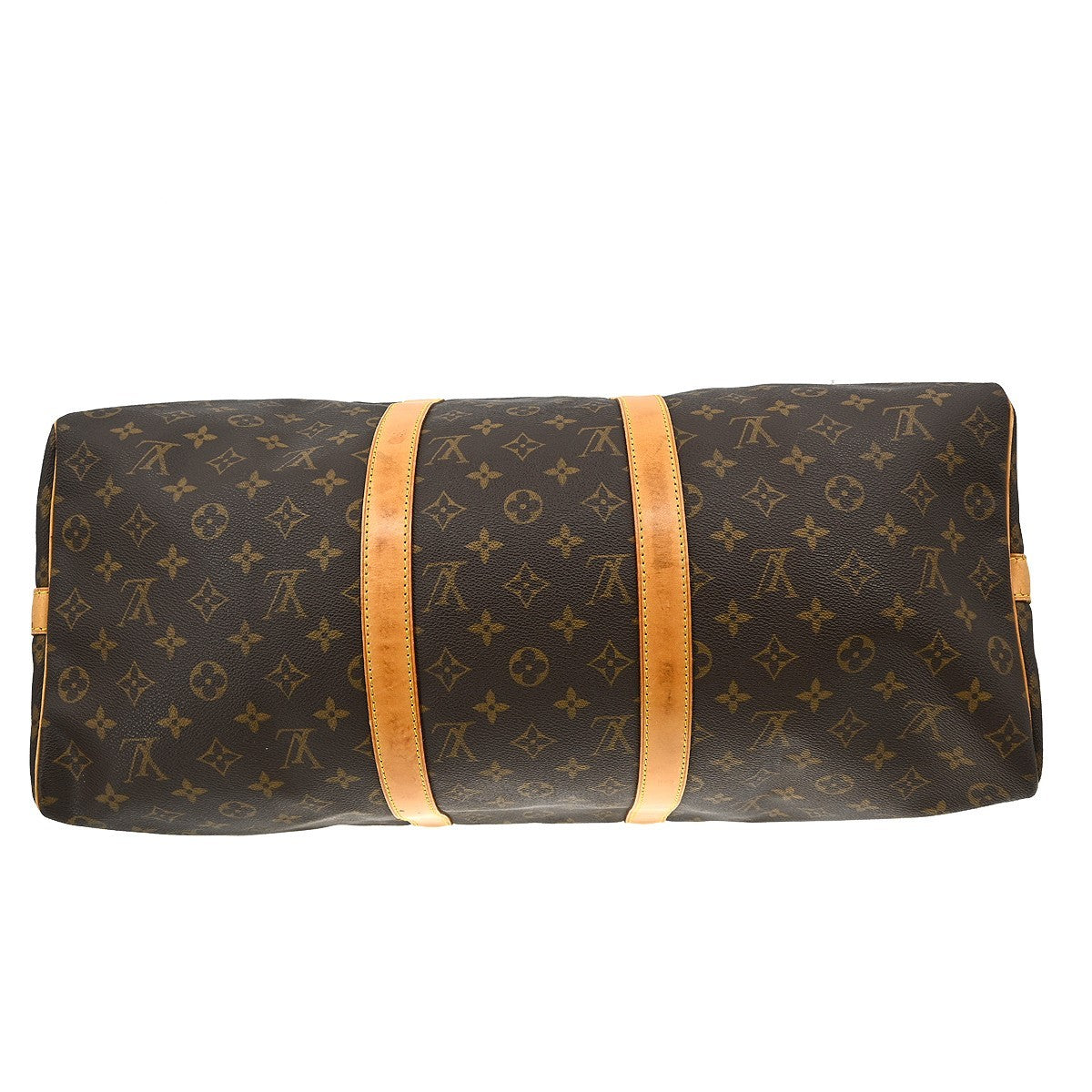 Louis Vuitton Keepall Bandouliere Bag Monogram Canvas Brown Canvas Travel Bag Bag (Pre-Owned)