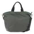Prada Vela Convertible Tote Tessuto Khaki Nylon Tote Bag Bag (Pre-Owned)