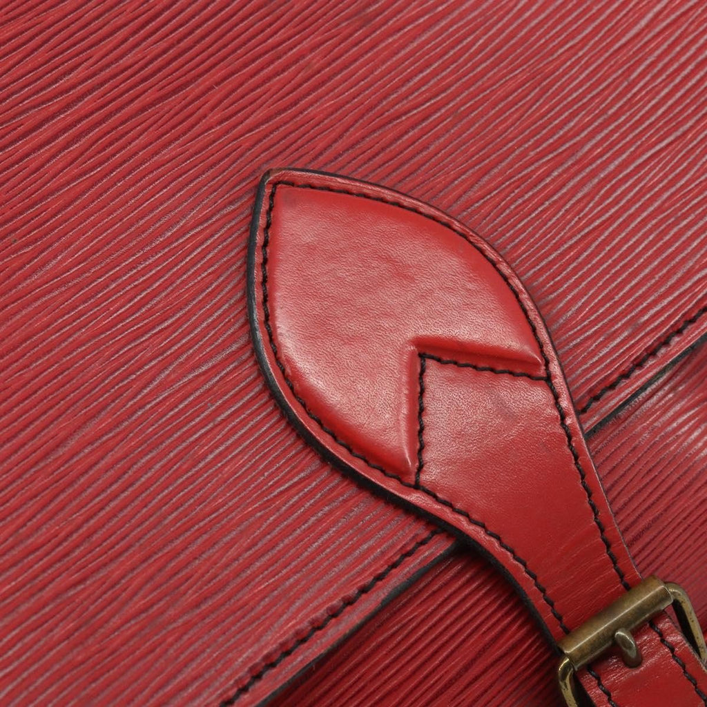 Louis Vuitton Cartouchiere Handbag Epi Leather Red Leather Shoulder Bag Bag (Pre-Owned)