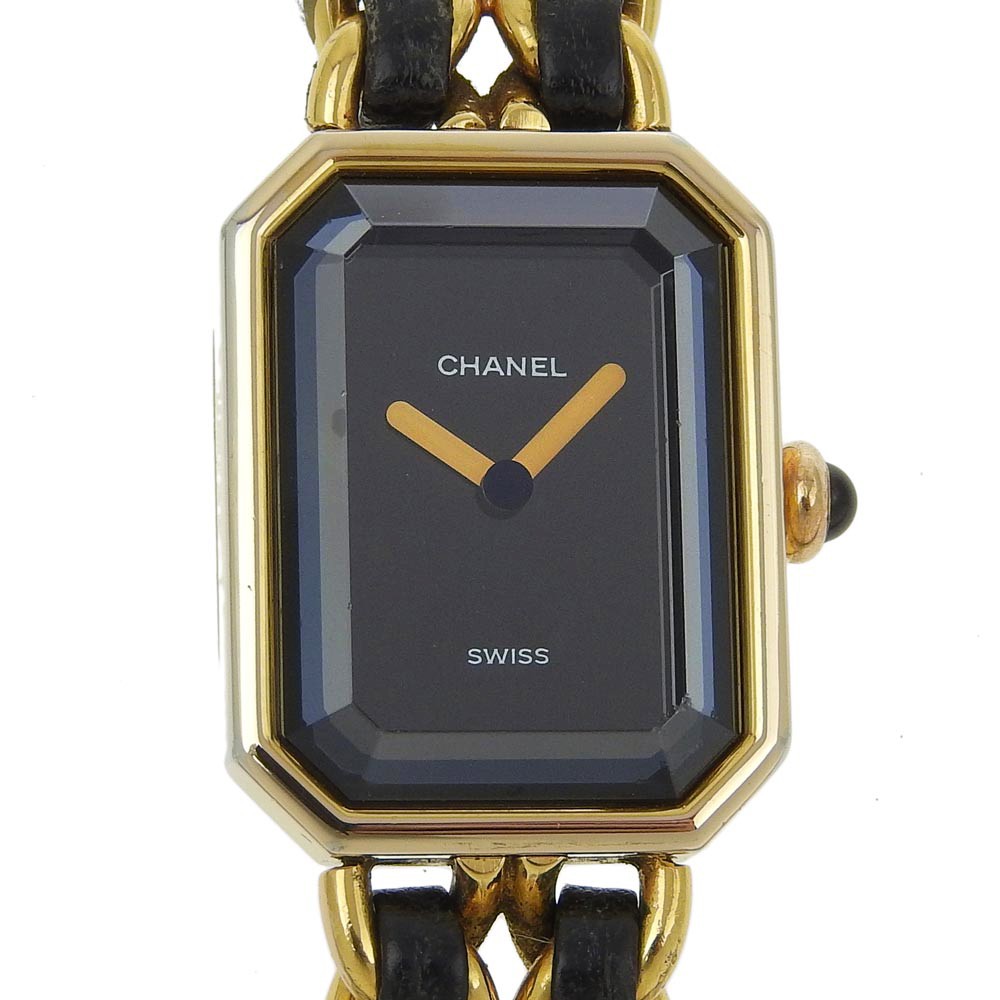 Chanel Premiere Rock Quartz Watch Plated Metal And Leather Watch (Pre-Owned)
