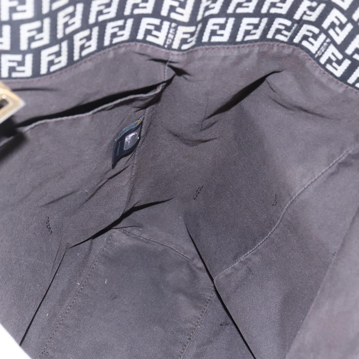 Fendi Zucca Tote Bag Canvas Black Canvas Tote Bag Bag (Pre-Owned)