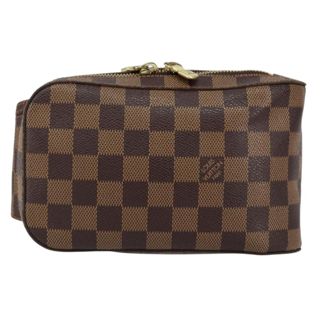 Louis Vuitton Geronimos Waist Bag Damier Brown Canvas Shoulder Bag Bag (Pre-Owned)