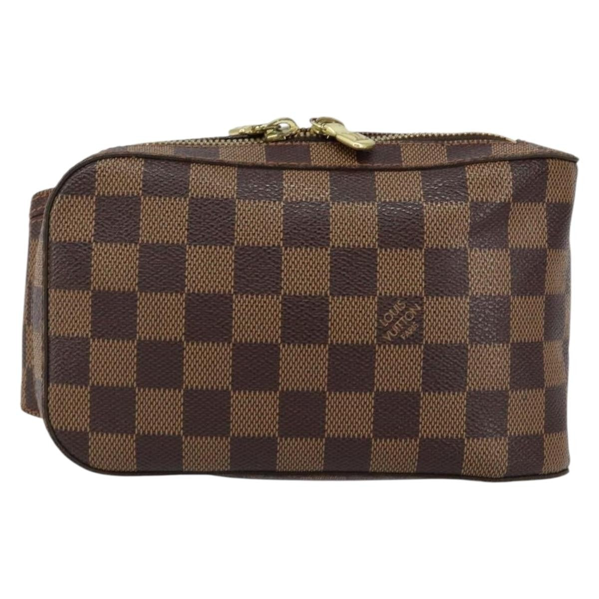 Louis Vuitton Geronimos Waist Bag Damier Brown Canvas Shoulder Bag Bag (Pre-Owned)