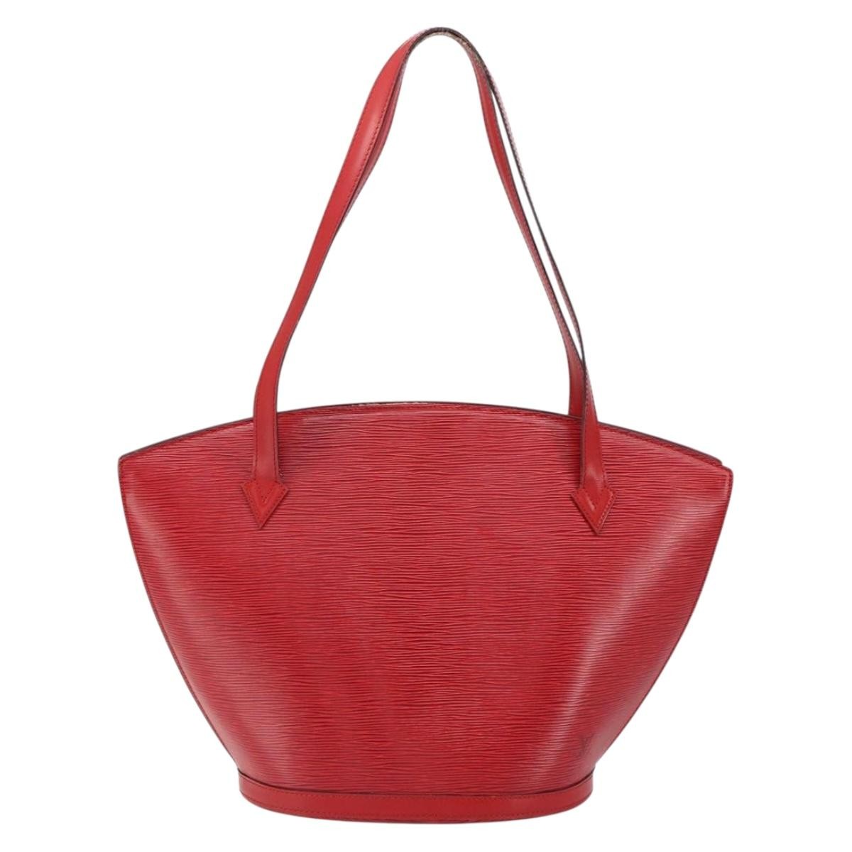Louis Vuitton Saint Jacques Handbag Epi Leather Red Leather Shoulder Bag Bag (Pre-Owned)