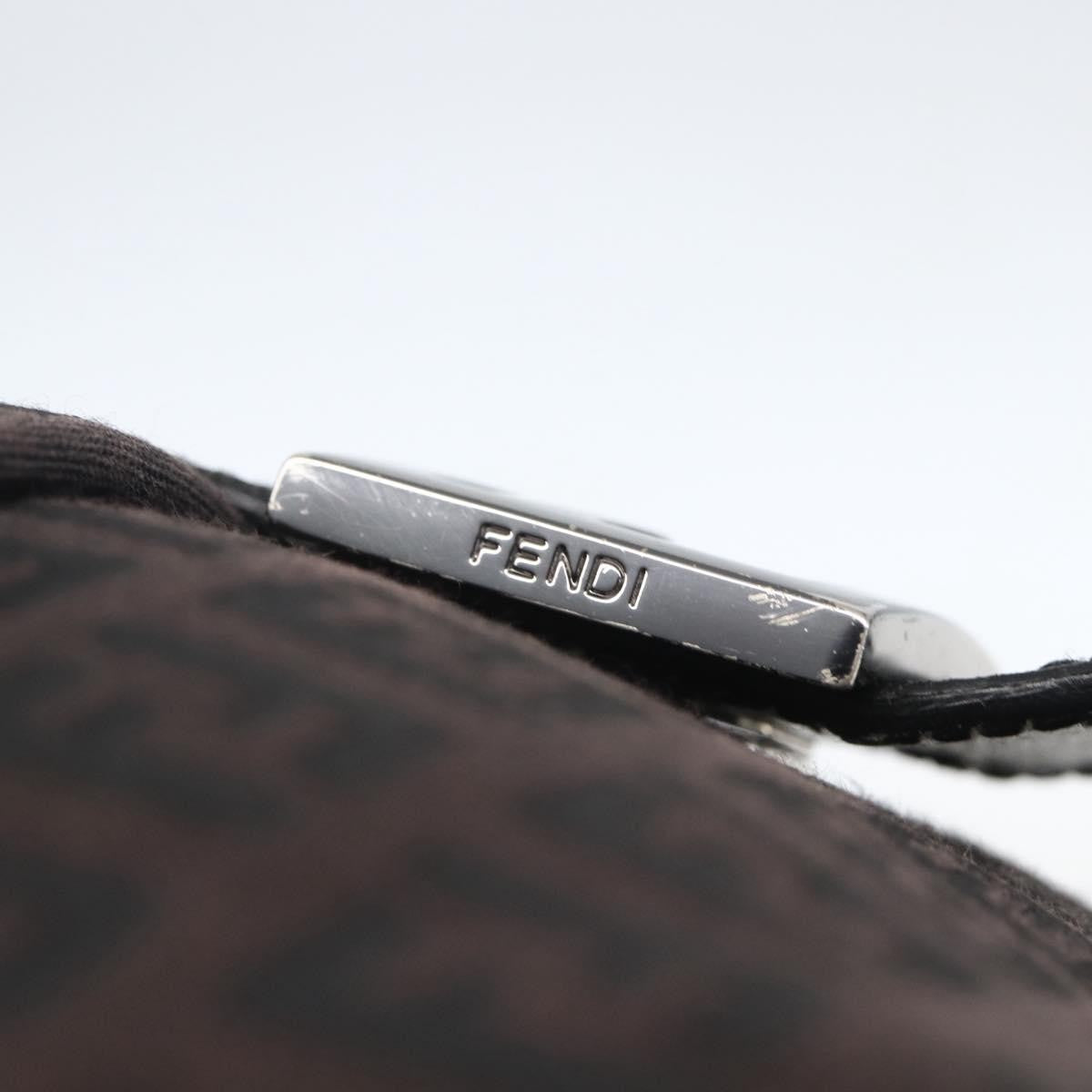Fendi Vintage Flap Crossbody Bag Zucchino Canvas Brown Canvas Shoulder Bag Bag (Pre-Owned)