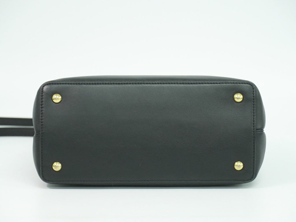 Fendi 2Jours Bag Leather Black Leather Handbag (Pre-Owned)