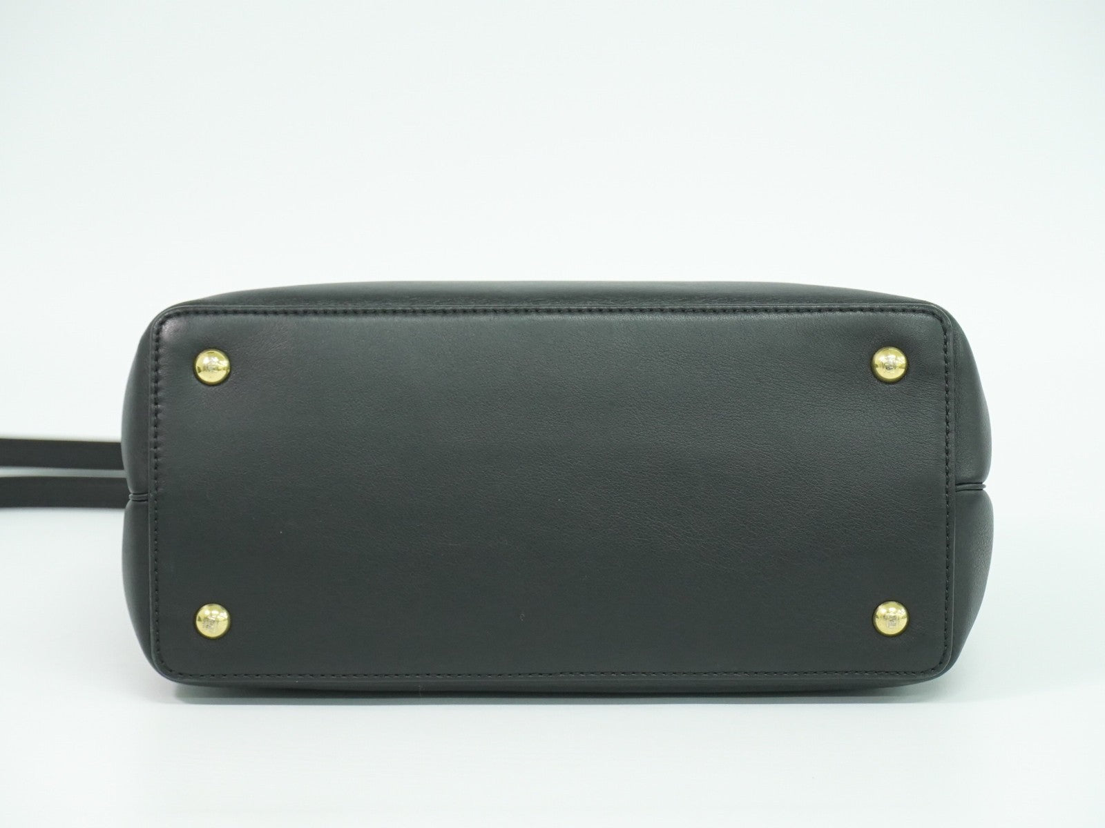 Fendi 2Jours Bag Leather Black Leather Handbag (Pre-Owned)