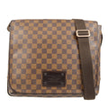 Louis Vuitton Brooklyn Handbag Damier Brown Canvas Shoulder Bag Bag (Pre-Owned)