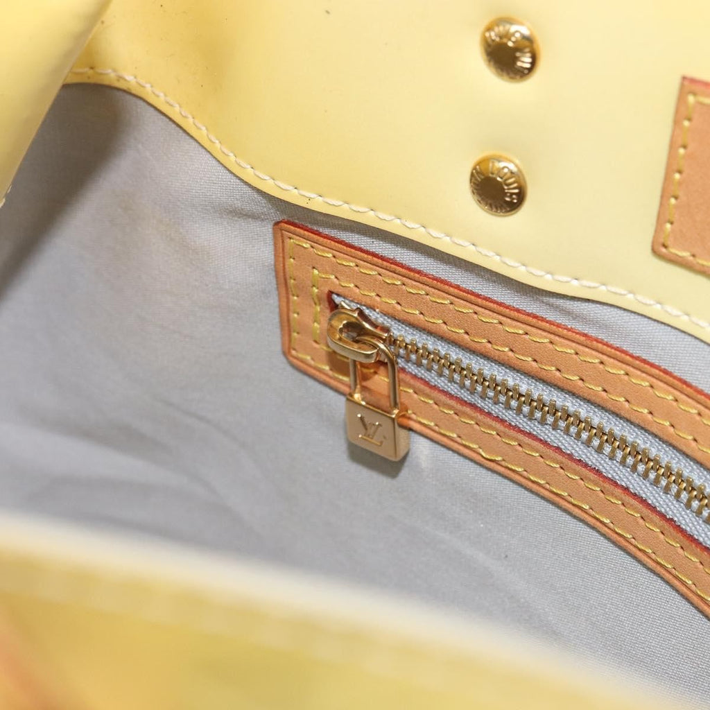 Louis Vuitton Reade Handbag Monogram Vernis Yellow Patent_Leather Handbag (Pre-Owned)