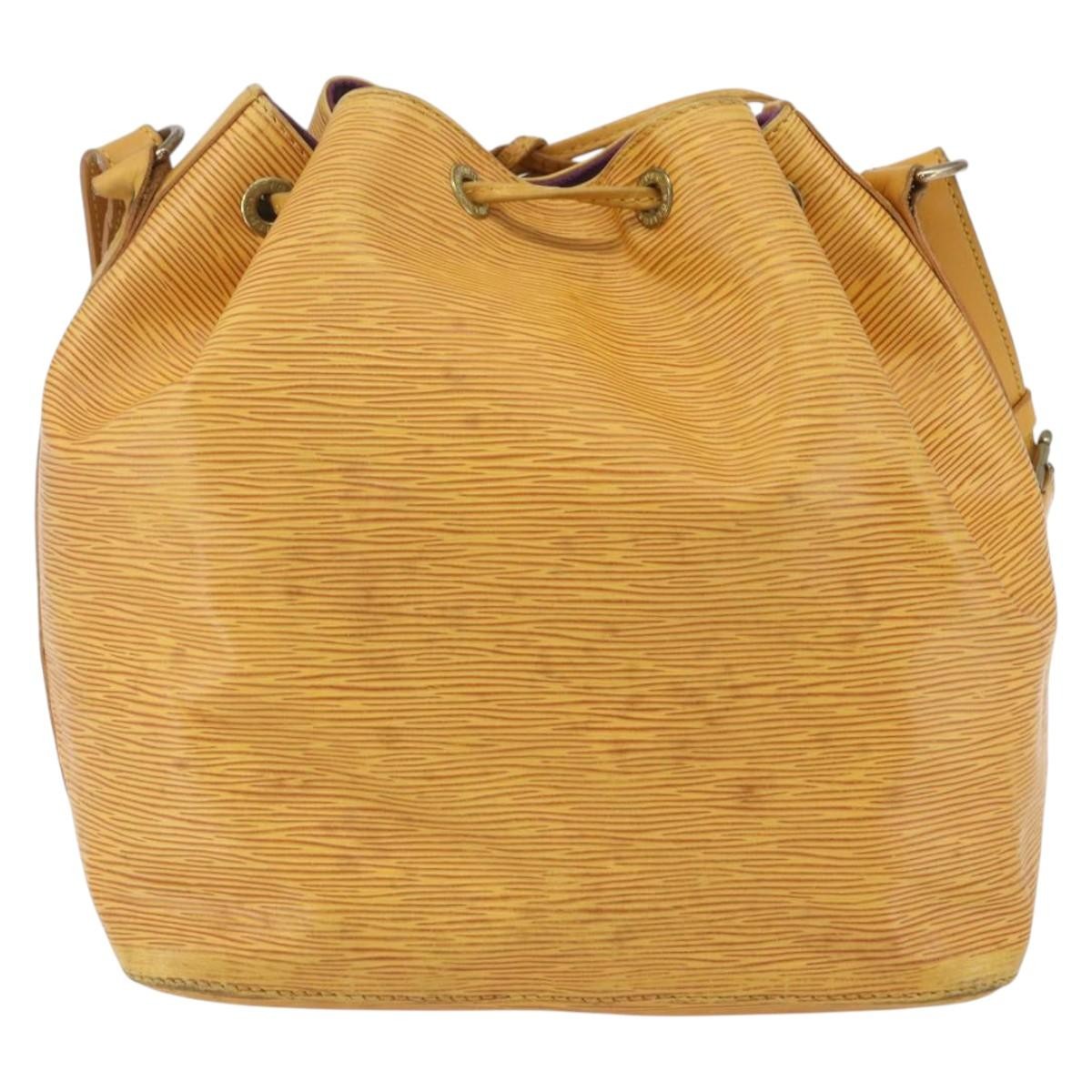 Louis Vuitton Petit Noe Handbag Epi Leather Yellow Leather Shoulder Bag Bag (Pre-Owned)