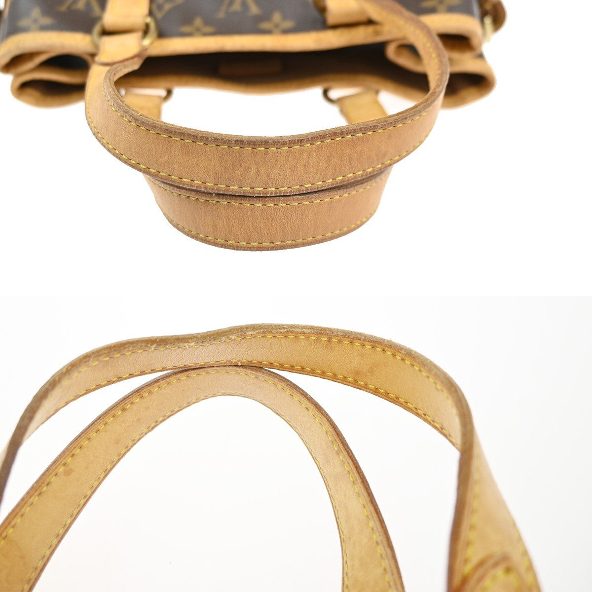 Louis Vuitton Batignolles Handbag Monogram Canvas Brown Leather Handbag (Pre-Owned)
