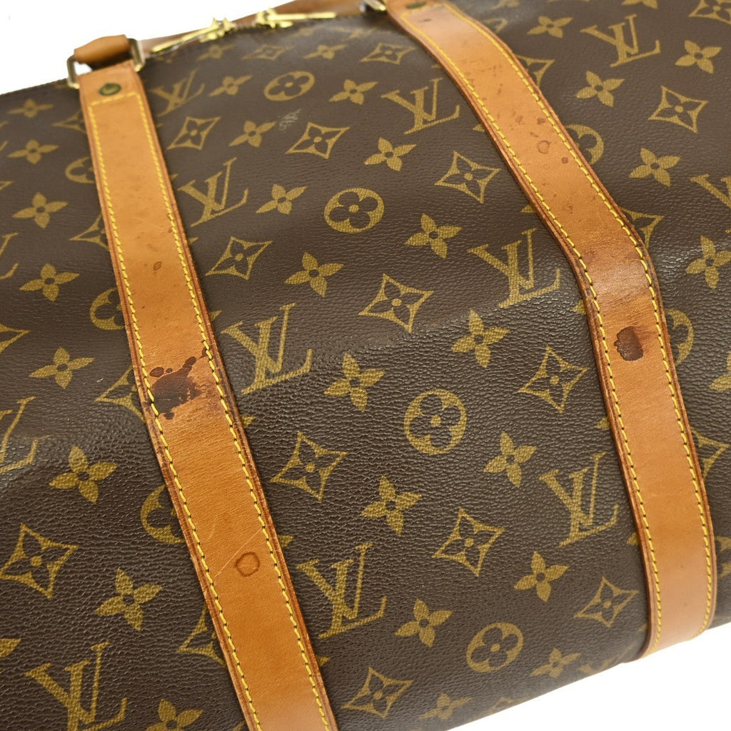 Louis Vuitton Keepall Bag Monogram Canvas Brown Canvas Travel Bag Bag (Pre-Owned)