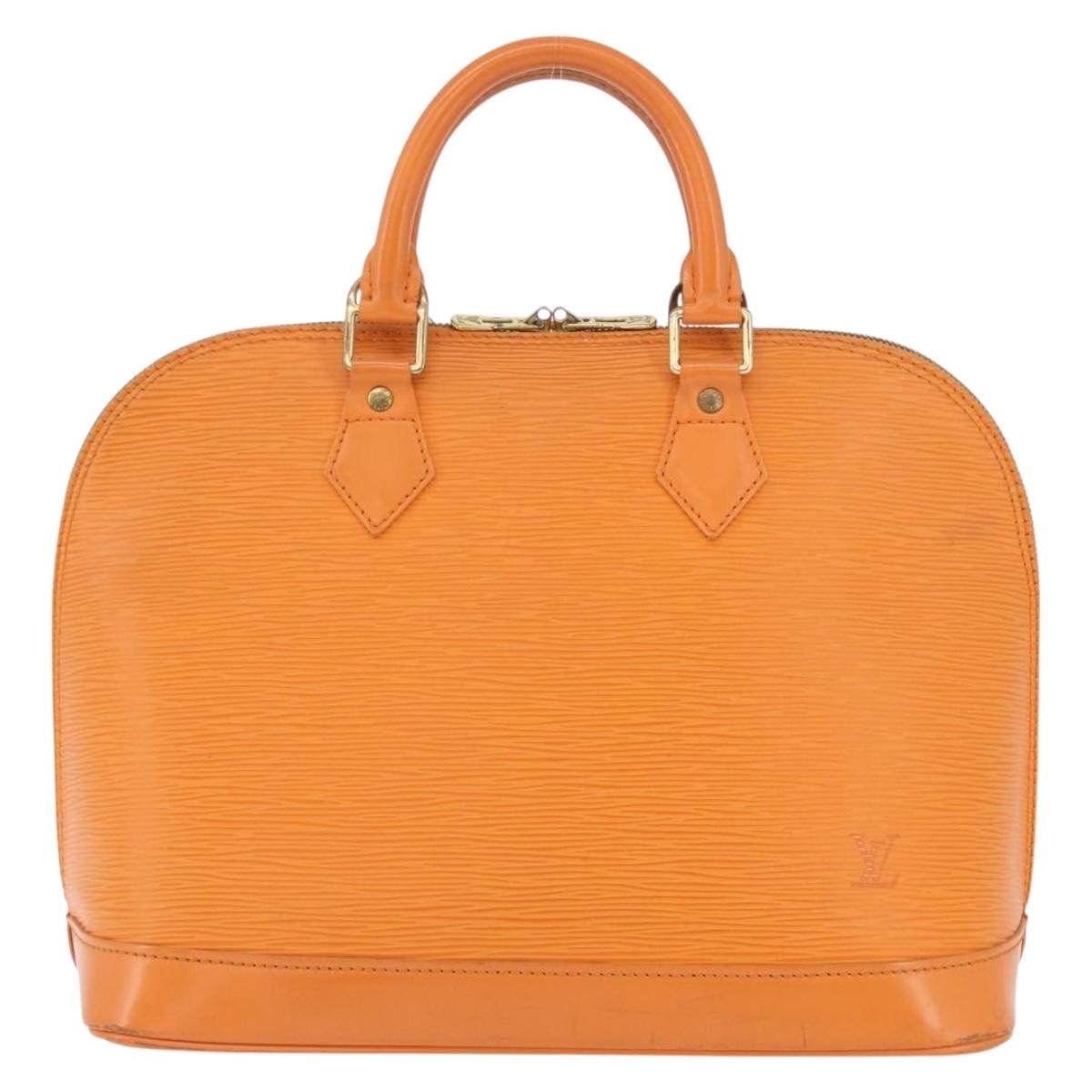Louis Vuitton Vintage Alma Handbag Epi Leather Orange Leather Handbag (Pre-Owned)