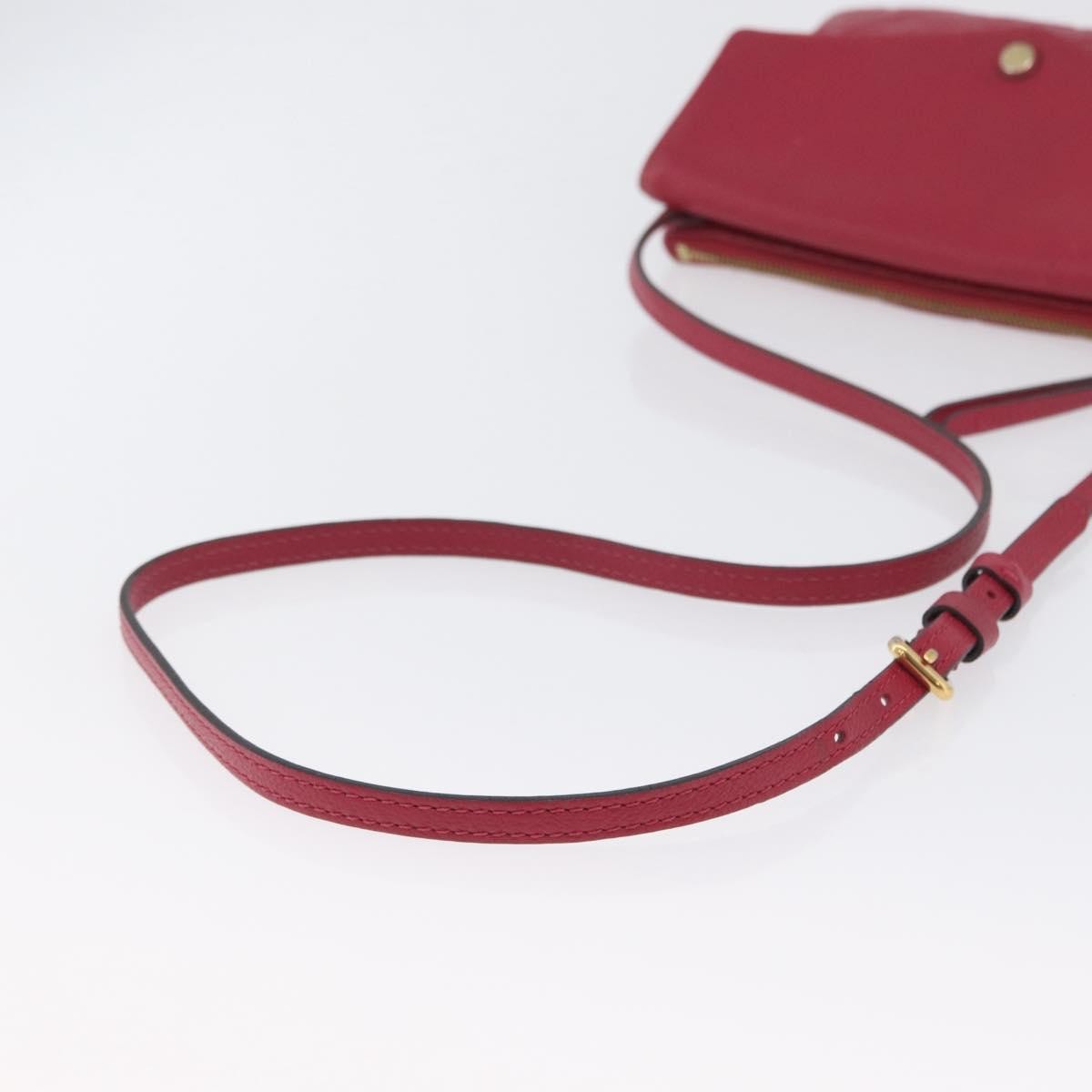Louis Vuitton Twice Handbag Monogram Empreinte Leather Burgundy Leather Shoulder Bag Bag (Pre-Owned)