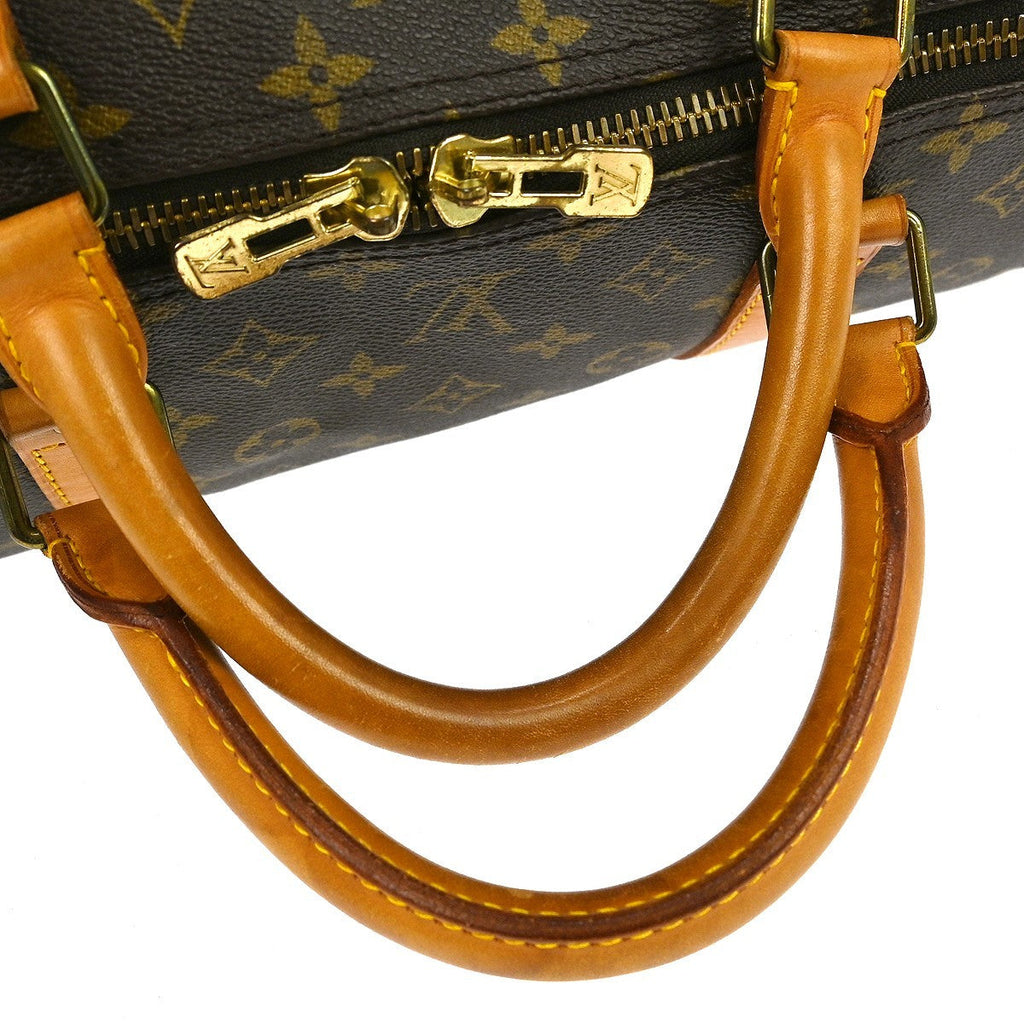Louis Vuitton Keepall Bag Monogram Canvas Brown Canvas Travel Bag Bag (Pre-Owned)