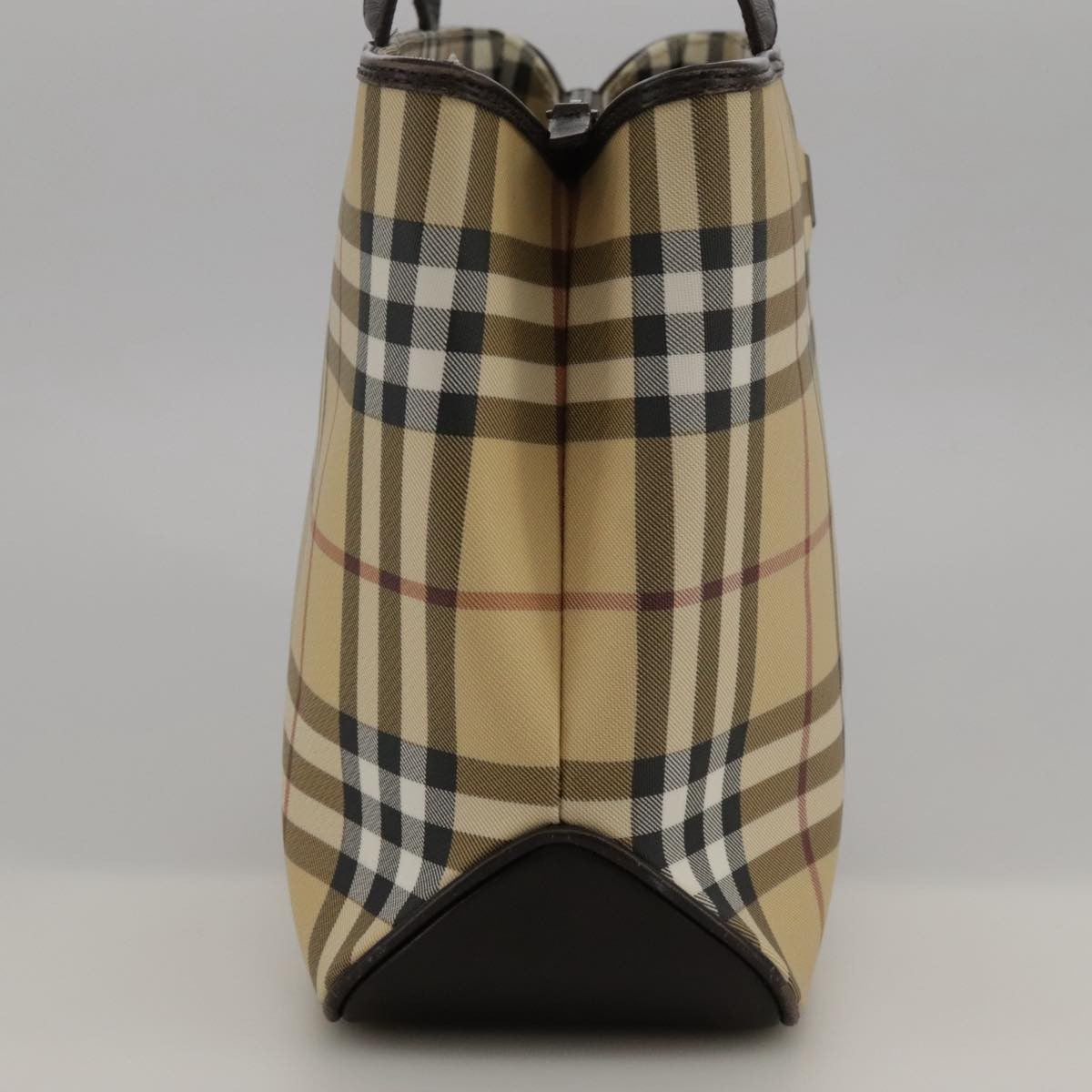 Burberry Nova Check Handbag Nova Check Canvas And Leather Beige Canvas Handbag (Pre-Owned)