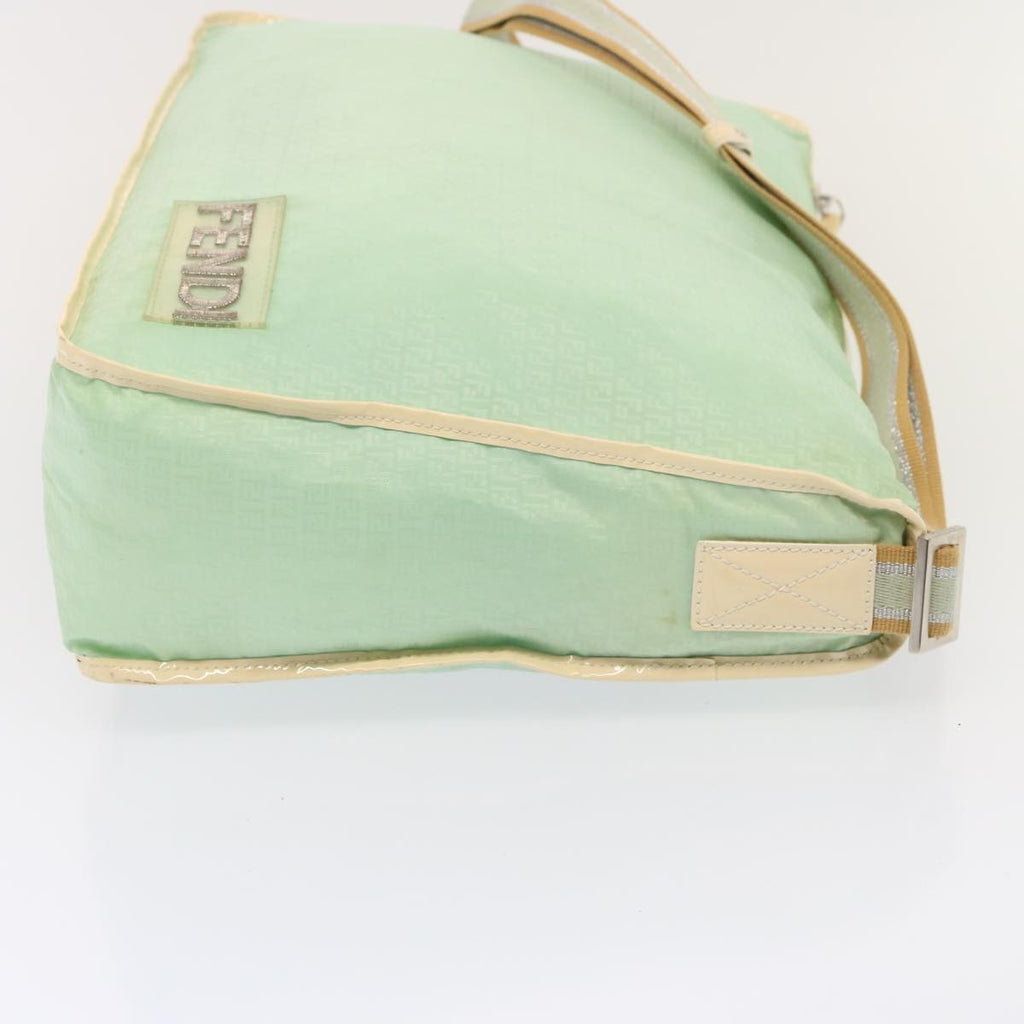 Fendi Vintage Ff Zip Shoulder Bag Zucchino Canvas Green Canvas Shoulder Bag Bag (Pre-Owned)