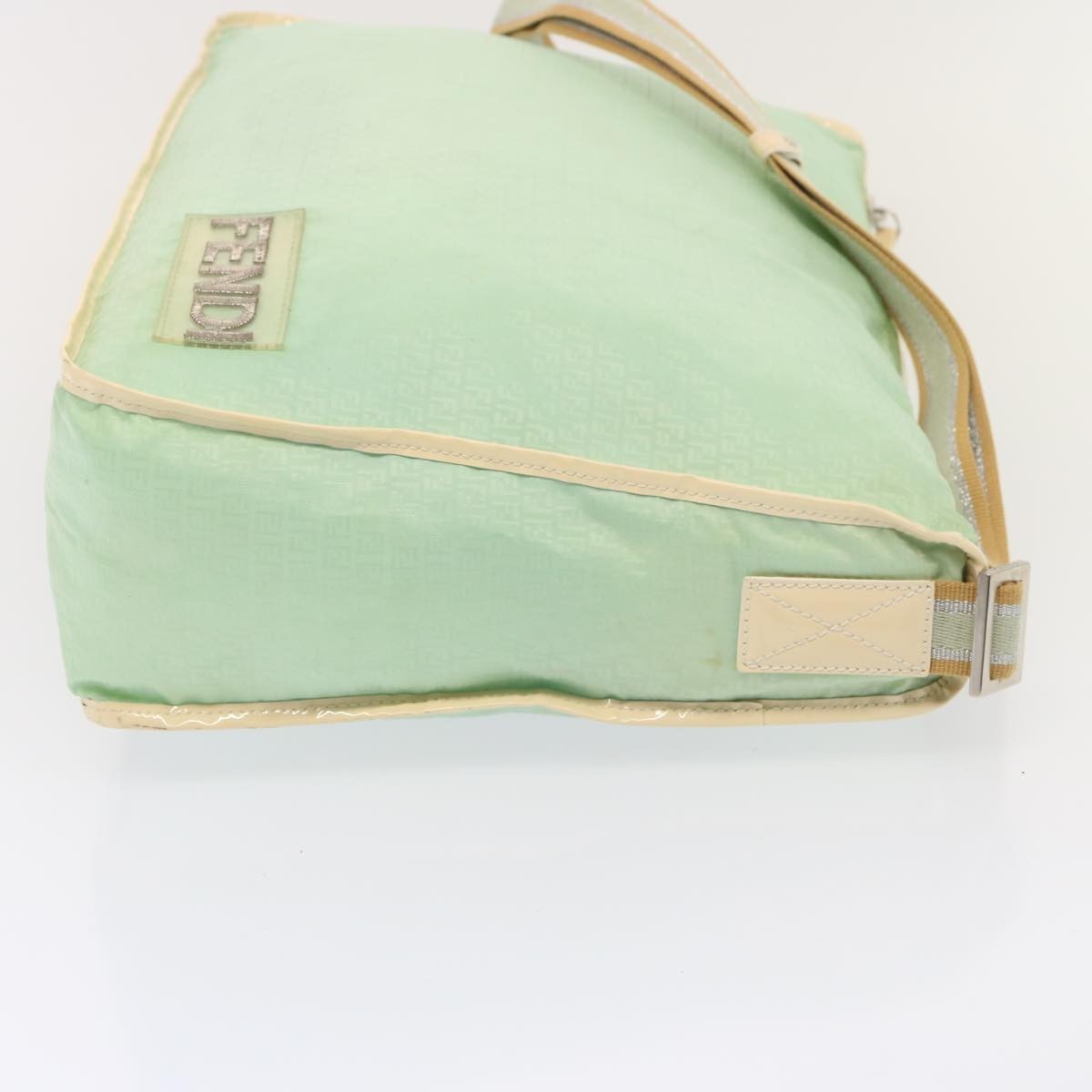 Fendi Vintage Ff Zip Shoulder Bag Zucchino Canvas Green Canvas Shoulder Bag Bag (Pre-Owned)