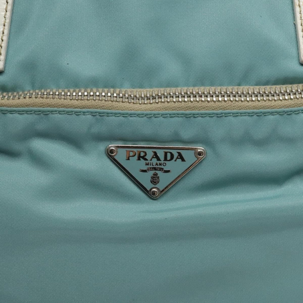 Prada Vintage Handbag Tessuto Blue Nylon Handbag (Pre-Owned)