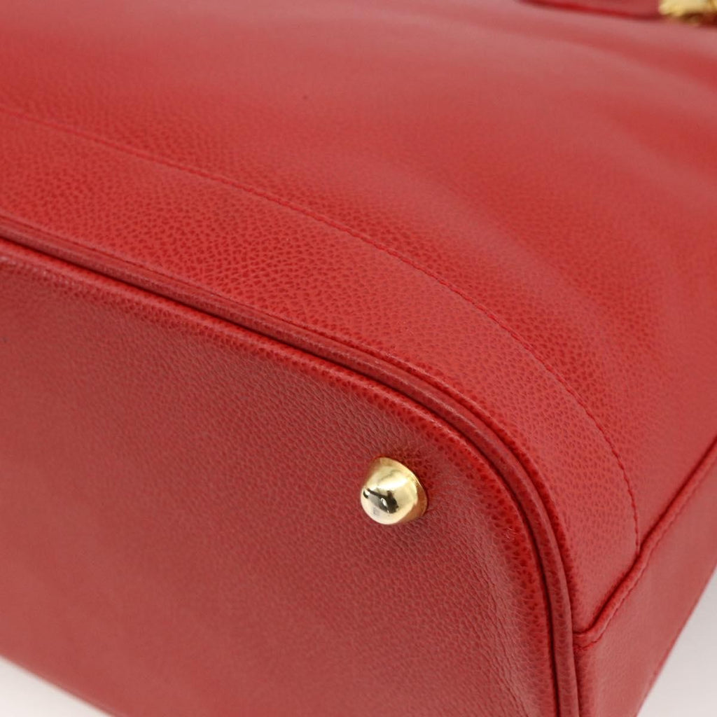 Burberry Vintage Handbag Leather Red Leather Handbag (Pre-Owned)