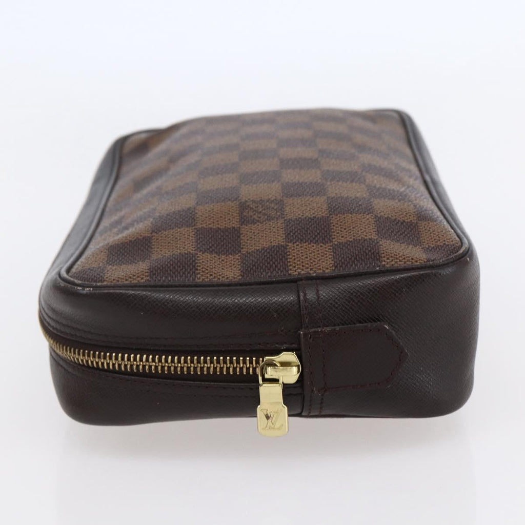 Louis Vuitton Trousse Toilette Damier Canvas Brown Canvas Clutche & Pouche Bag (Pre-Owned)