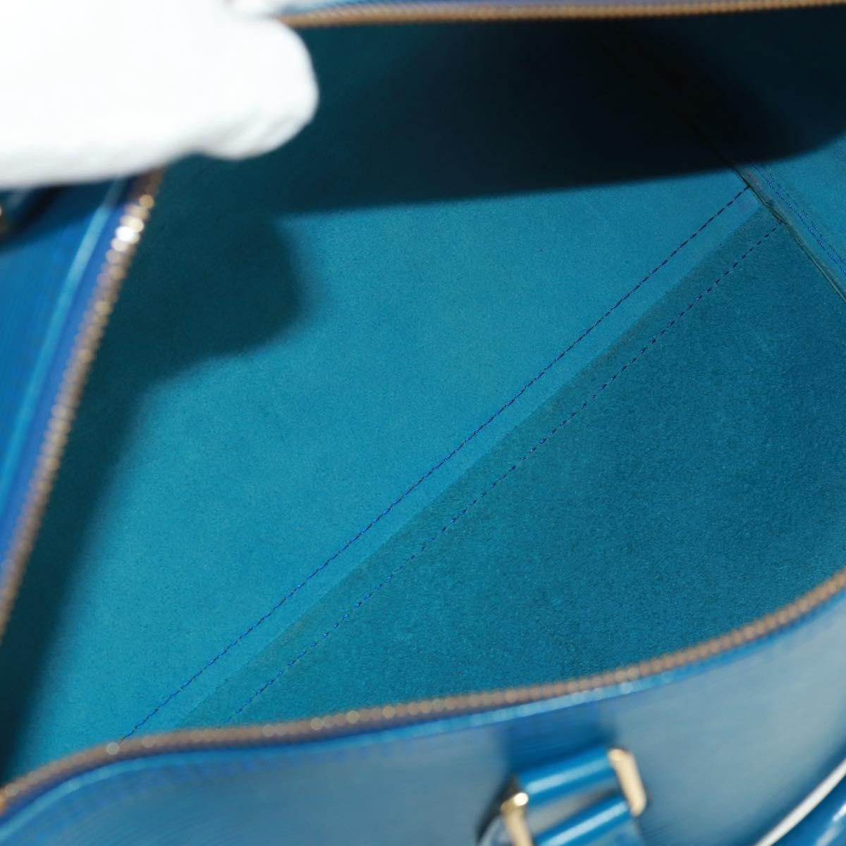 Louis Vuitton Speedy Handbag Epi Leather Blue Leather Handbag (Pre-Owned)