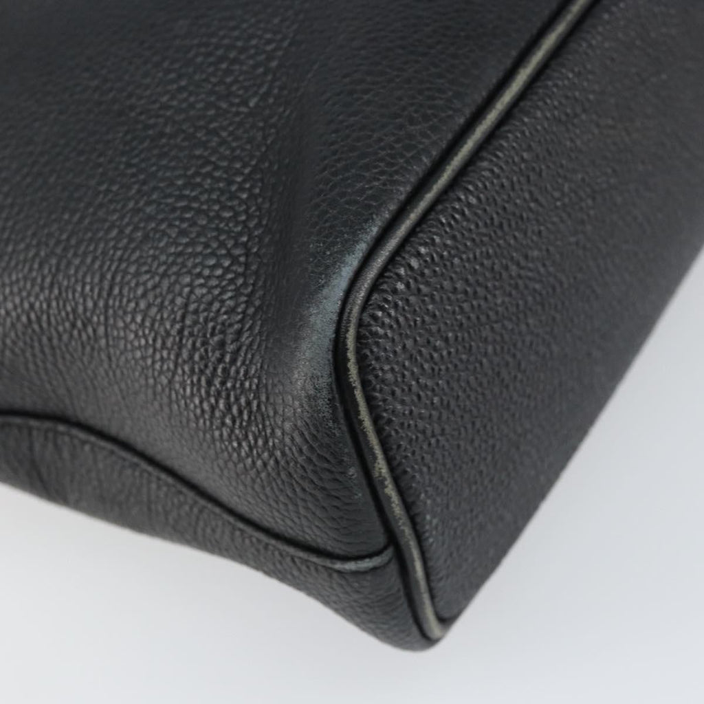 Burberry Vintage Handbag Leather Black Leather Handbag (Pre-Owned)
