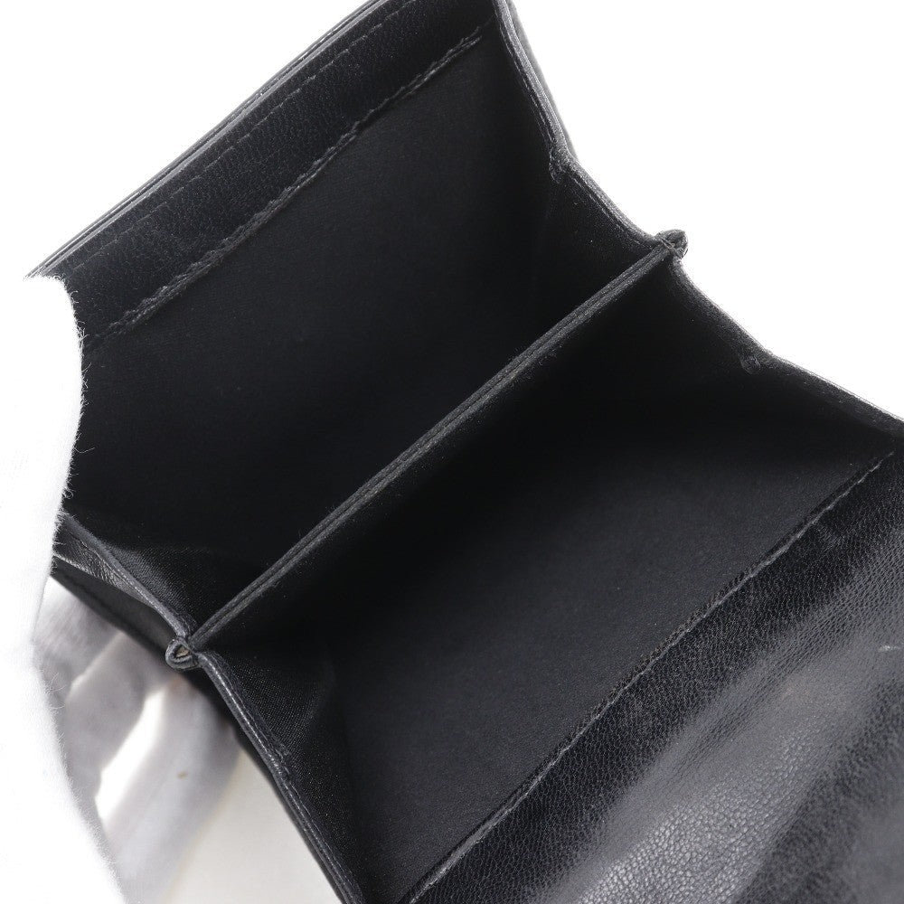 Chanel Bi-Fold Wallet Quilted Patent Black Patent_Leather Wallets Accessory (Pre-Owned)