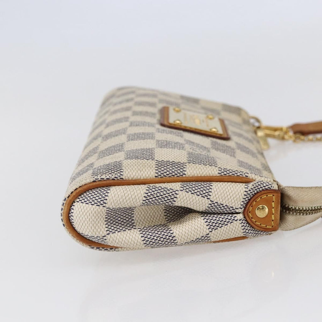 Louis Vuitton Eva Handbag Damier White Canvas Bag (Pre-Owned)