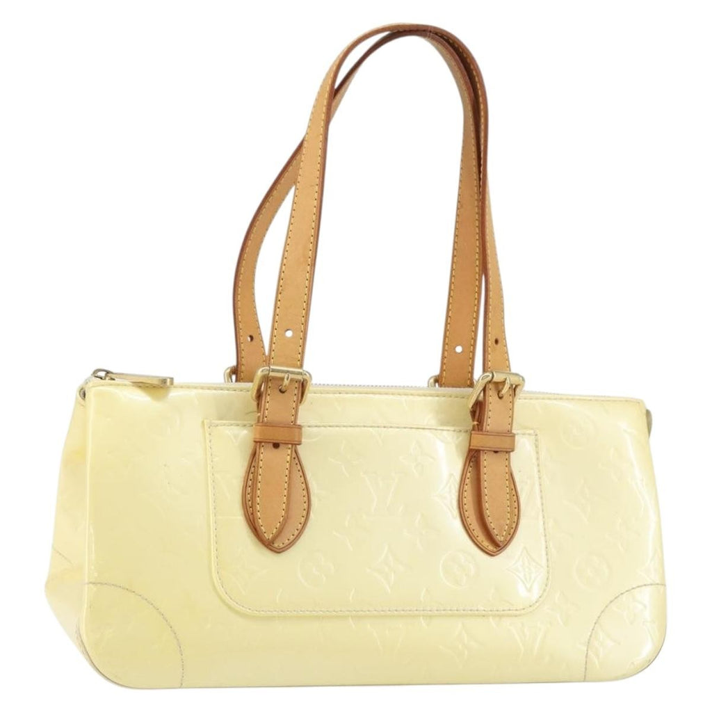 Louis Vuitton Rosewood Avenue Handbag Monogram Vernis Beige Patent_Leather Handbag (Pre-Owned)