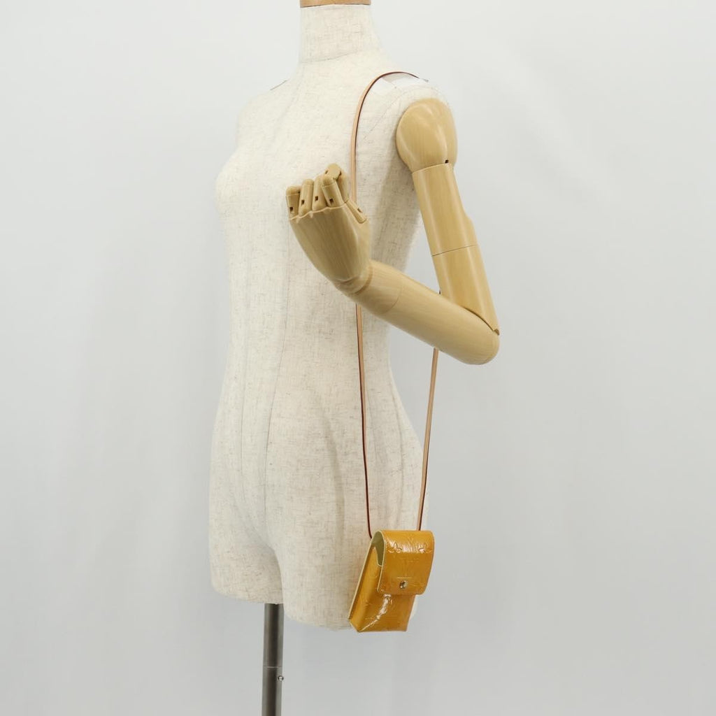 Louis Vuitton Walker Cigarette Case Holder Monogram Vernis Yellow Patent_Leather Clutche & Pouche Bag (Pre-Owned)