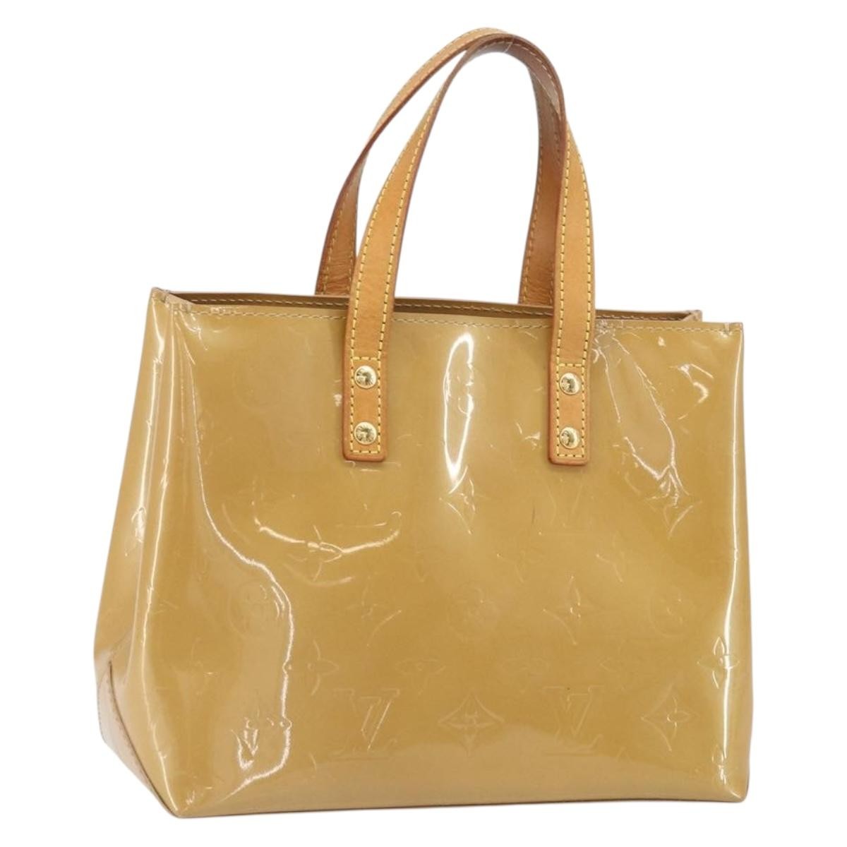 Louis Vuitton Reade Handbag Monogram Vernis Beige Patent_Leather Handbag (Pre-Owned)