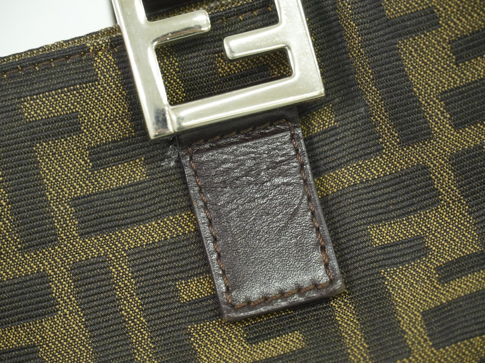Fendi Zucca Tote Bag Ff Motif Brown Canvas Handbag (Pre-Owned)
