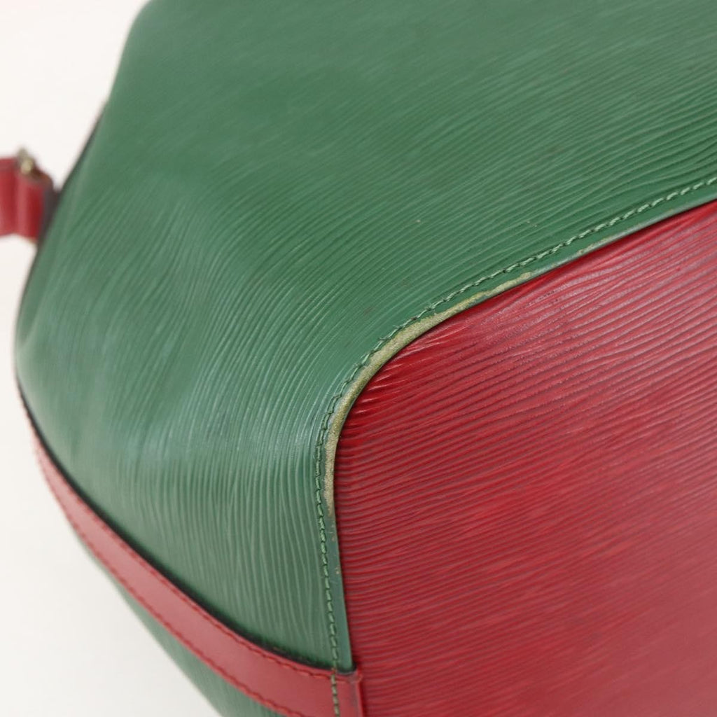 Louis Vuitton Bicolor Petit Noe Handbag Epi Leather Green Leather Shoulder Bag Bag (Pre-Owned)