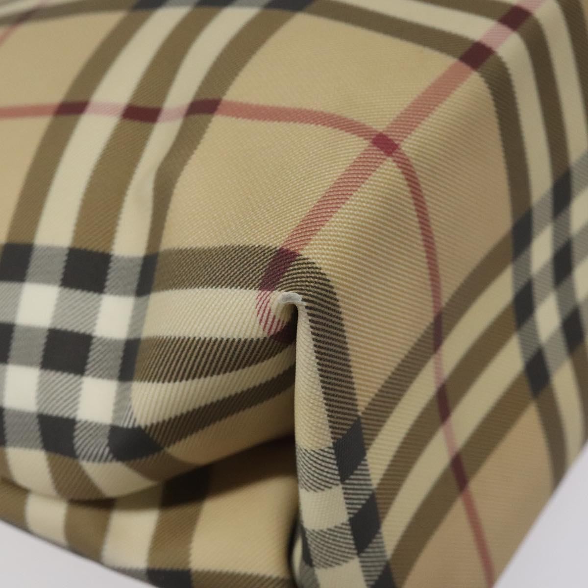 Burberry Nova Check Handbag Nova Check Canvas Beige Canvas Handbag (Pre-Owned)