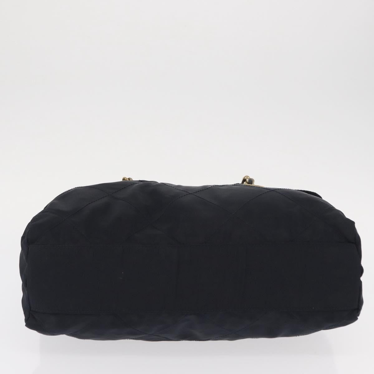Prada Chain Shoulder Bag Tessuto Navy Nylon Shoulder Bag Bag (Pre-Owned)