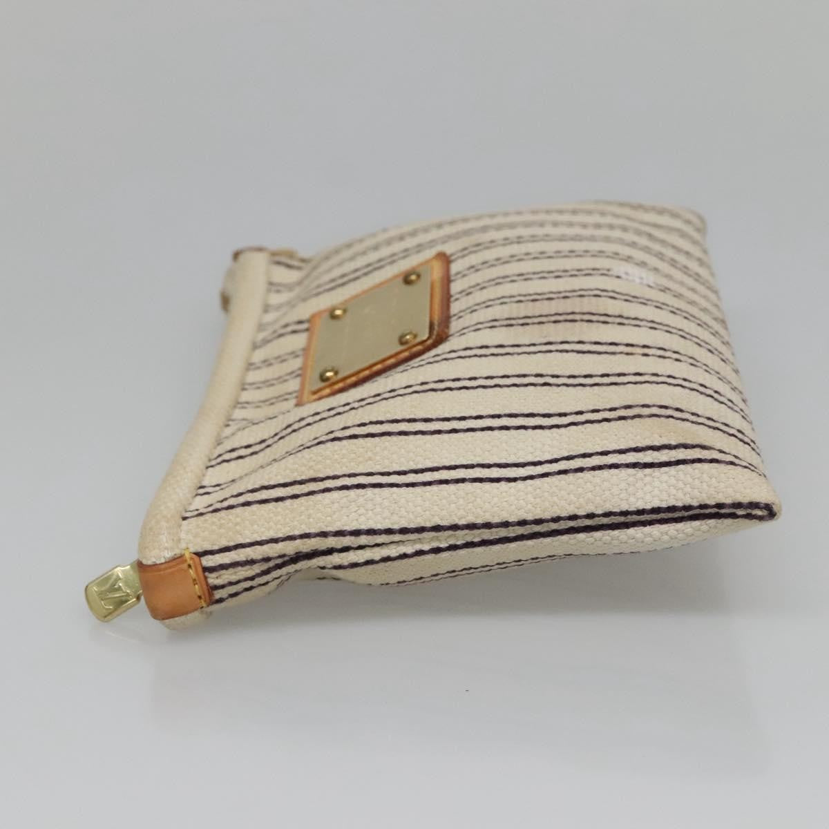 Louis Vuitton Antigua Pouch Canvas White Canvas Bag (Pre-Owned)