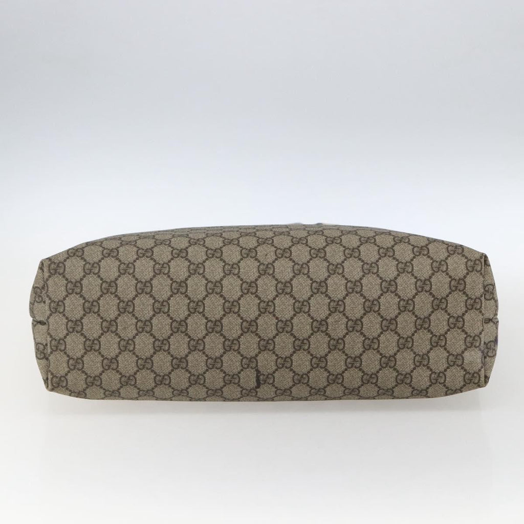 Gucci Plus Tote Gg Coated Canvas With Leather Beige Canvas Tote Bag Bag (Pre-Owned)