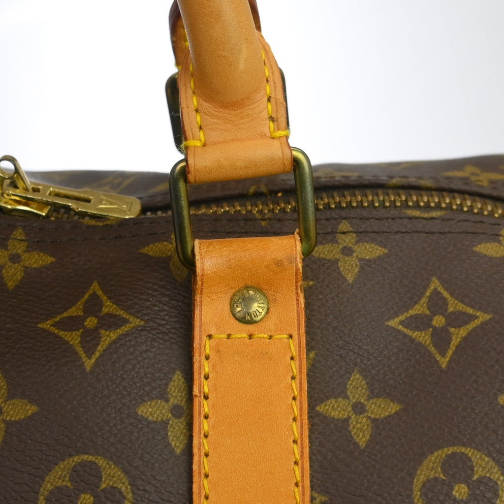 Louis Vuitton Keepall Bandouliere Bag Monogram Canvas Brown Canvas Travel Bag Bag (Pre-Owned)