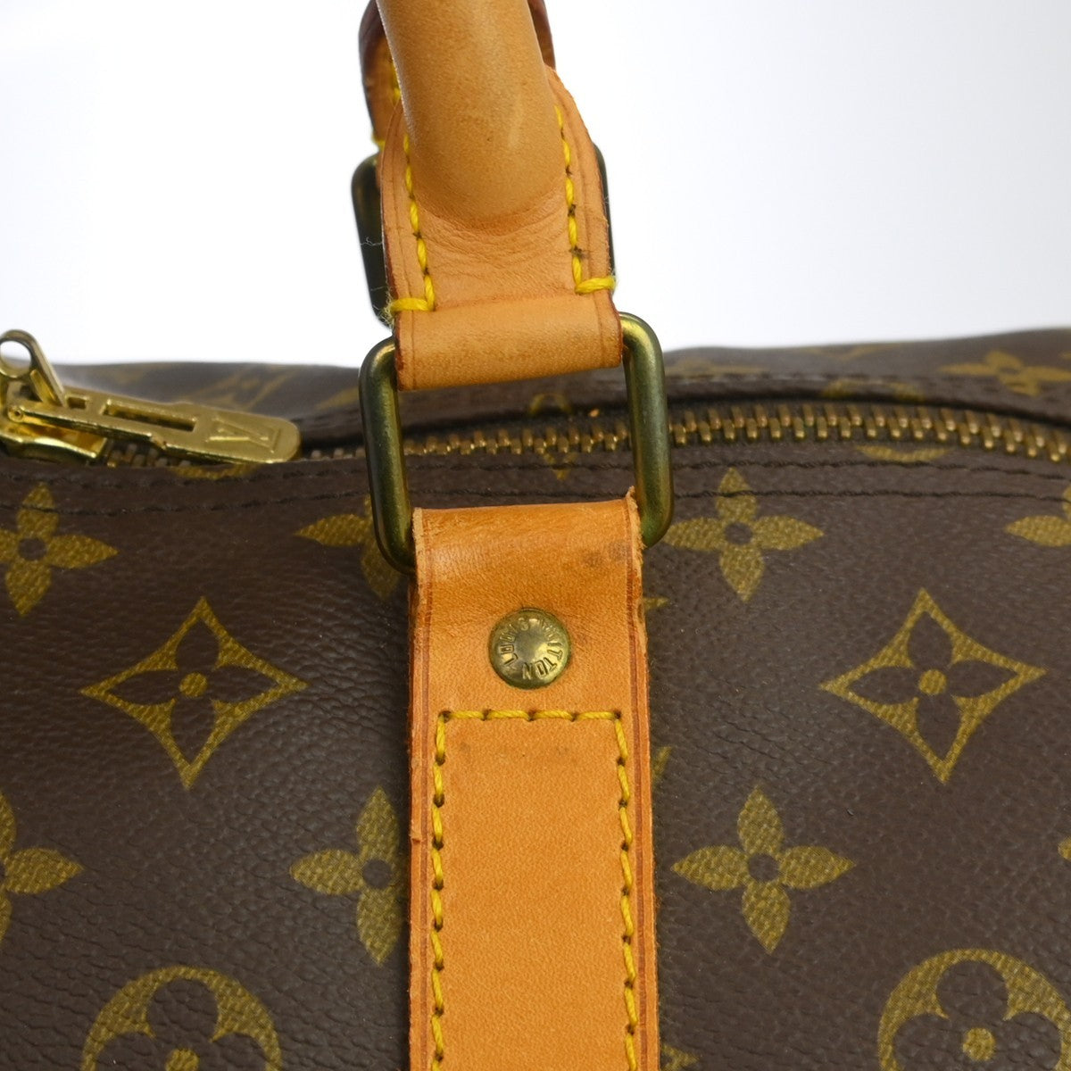 Louis Vuitton Keepall Bandouliere Bag Monogram Canvas Brown Canvas Travel Bag Bag (Pre-Owned)