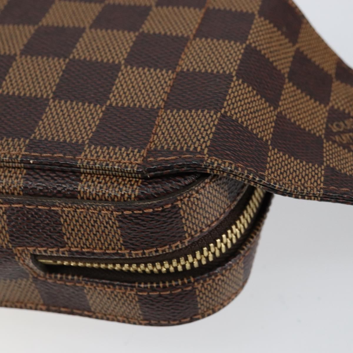 Louis Vuitton Geronimos Waist Bag Damier Brown Canvas Shoulder Bag Bag (Pre-Owned)