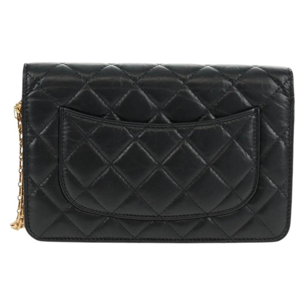 Chanel Lucky Charms Reissue 2.55 Flap Bag Leather Black Leather Shoulder Bag Bag (Pre-Owned)