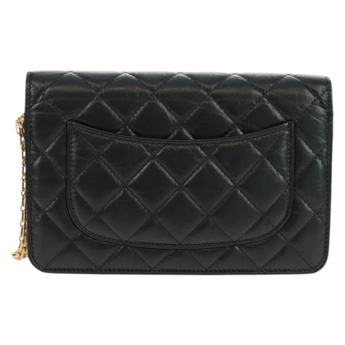 Chanel Lucky Charms Reissue 2.55 Flap Bag Leather Black Leather Shoulder Bag Bag (Pre-Owned)