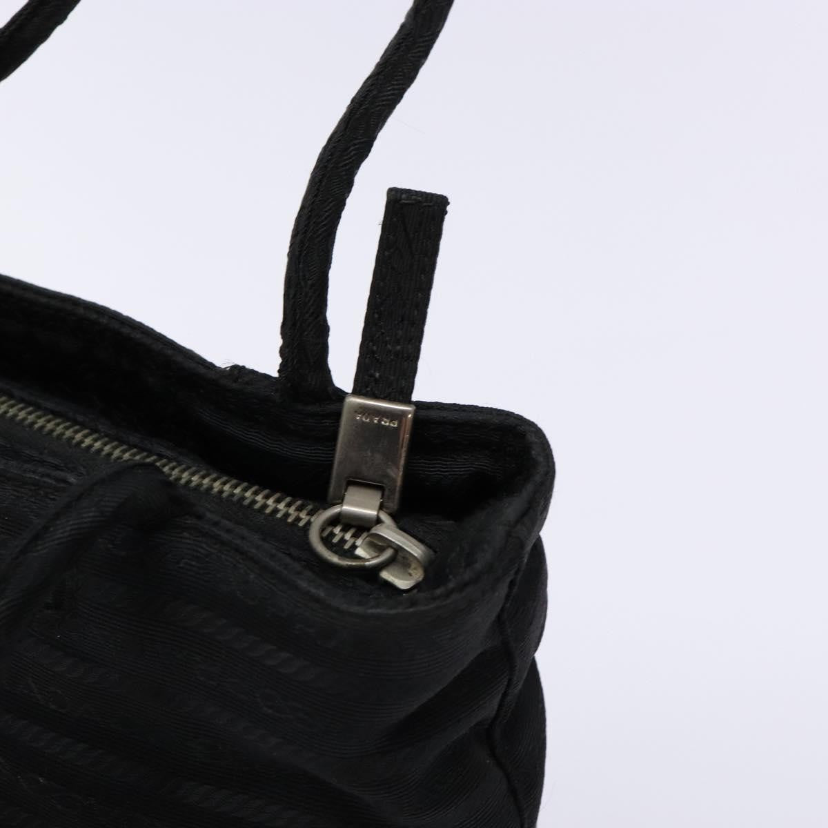 Prada Vintage Zip Handbag Tessuto Black Nylon Handbag (Pre-Owned)