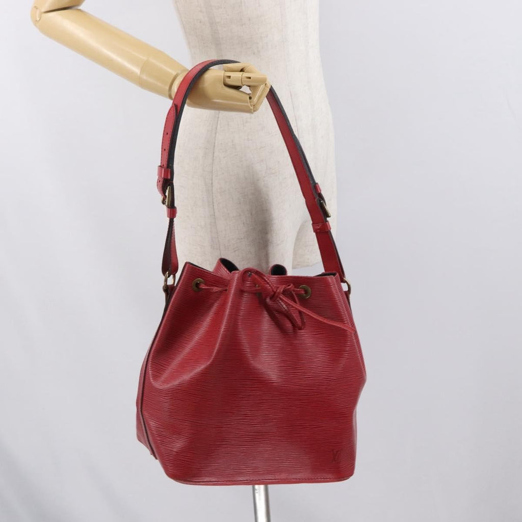 Louis Vuitton Petit Noe Handbag Epi Leather Red Leather Shoulder Bag Bag (Pre-Owned)