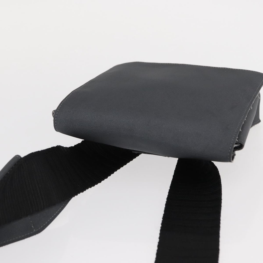 Chanel Sport Line Waist Bag Nylon Gray Nylon Shoulder Bag Bag (Pre-Owned)