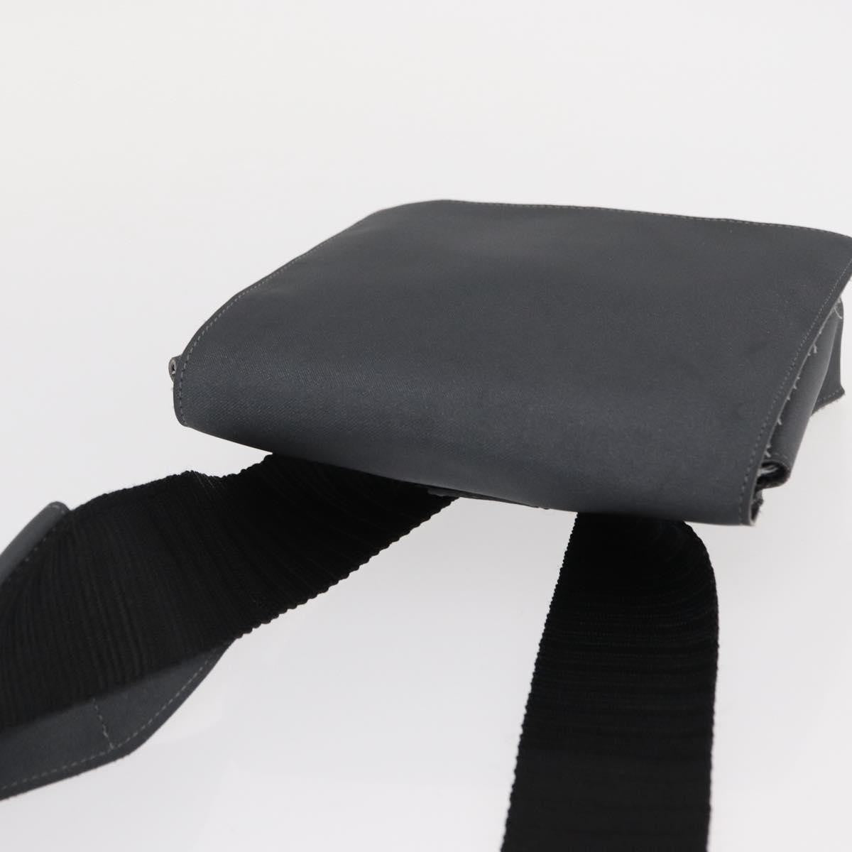 Chanel Sport Line Waist Bag Nylon Gray Nylon Shoulder Bag Bag (Pre-Owned)