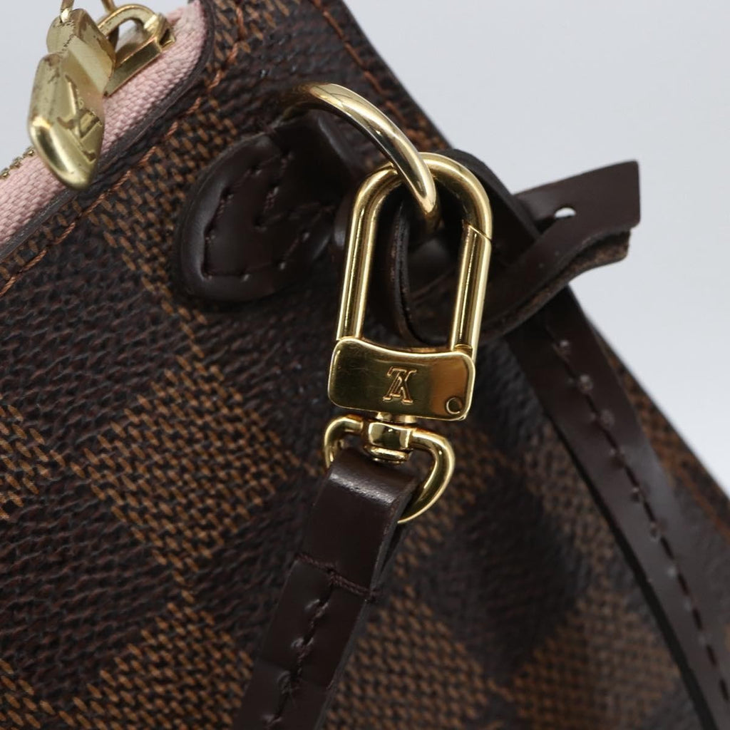 Louis Vuitton Neverfull Pochette Damier Brown Canvas Clutche & Pouche Bag (Pre-Owned)