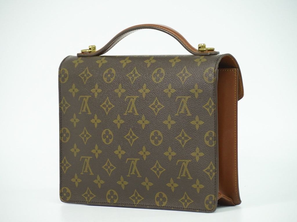 Louis Vuitton Monceau Handbag Monogram Canvas Brown Canvas Handbag (Pre-Owned)